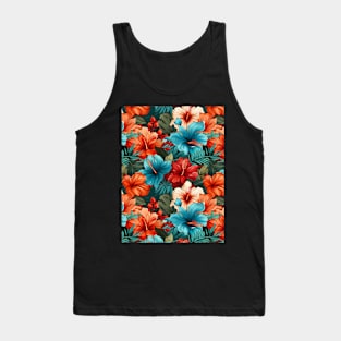 #30 Floral Pattern. Hibiscus Flower Pattern. Tank Top